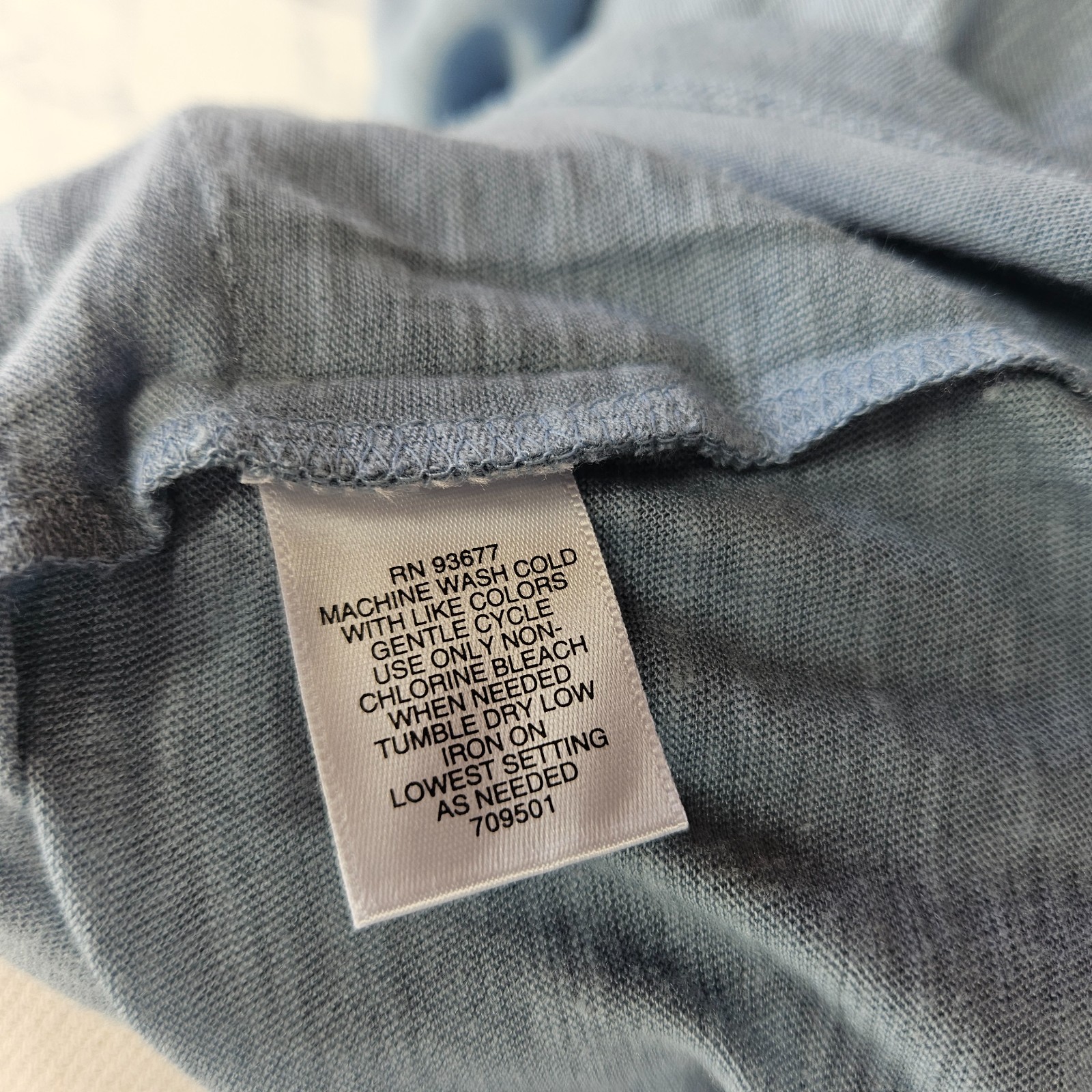 NWT Liz Claiborne Size L Light Indigo Blue Cap Sleeve Tiered Pullover Top Blouse