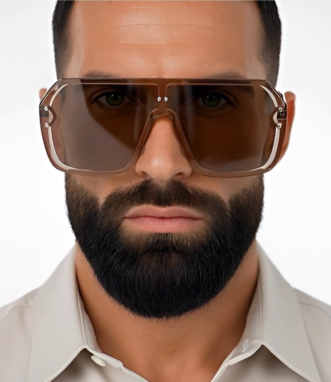 Fashion Oversize Flat Mirror Lens Square Large Men’s Women’s Miami Sunglasses