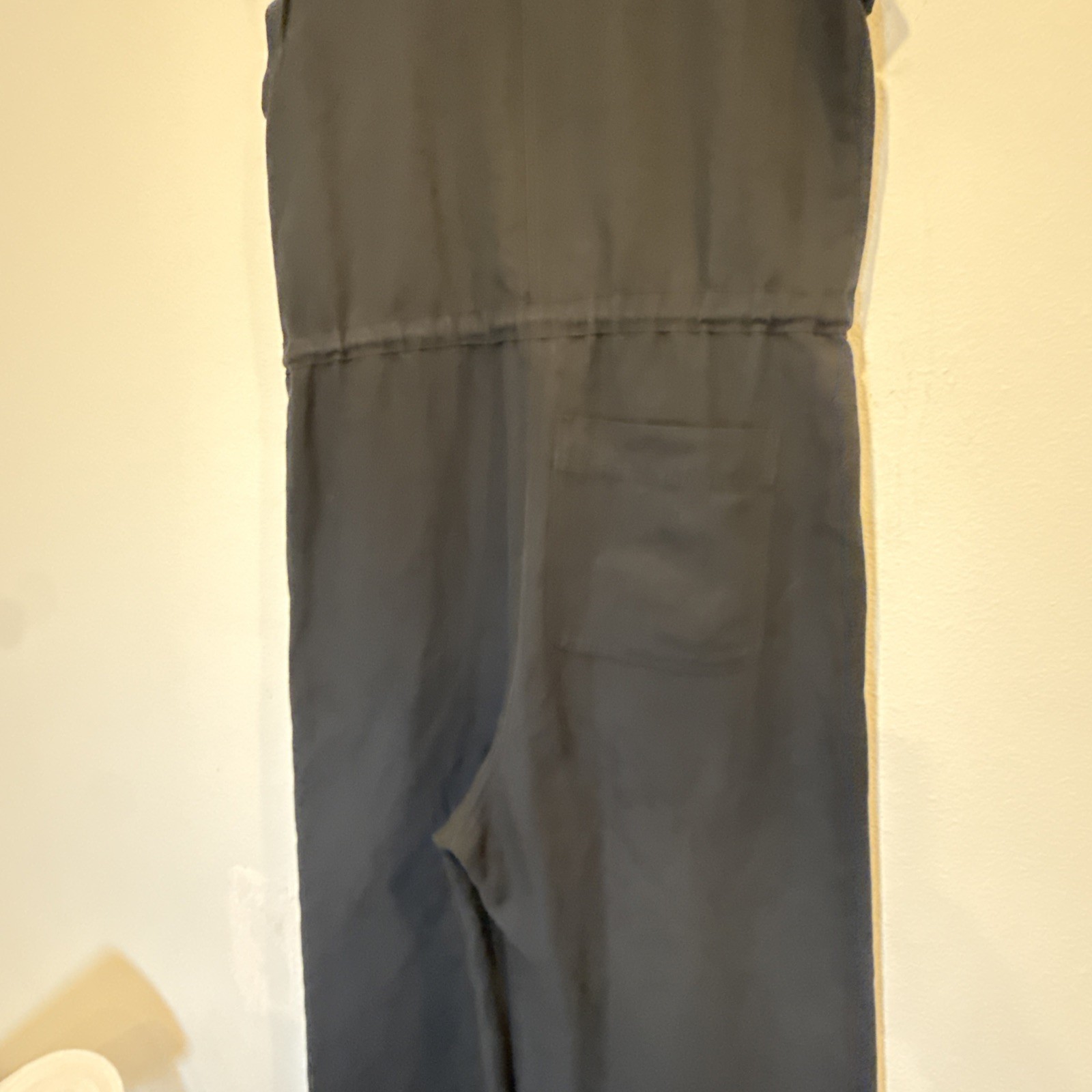 G. Label by Goop Sleeveless Parachute Jumpsuit Navy Linen Blend Sz 4 Italy