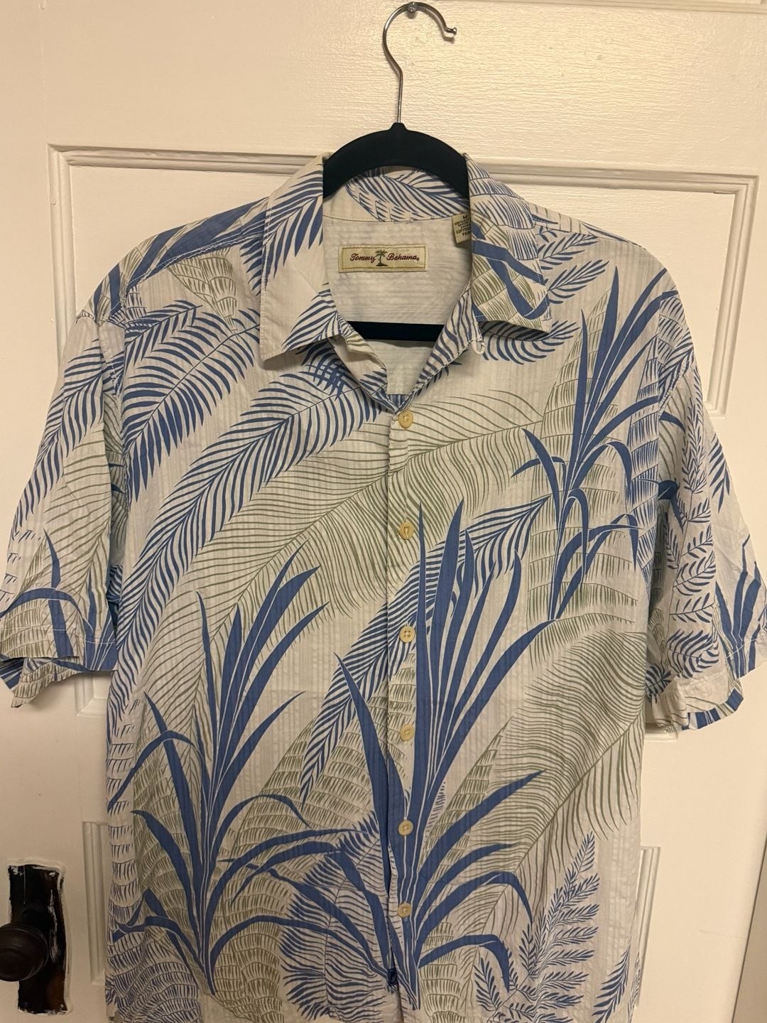 Tommy Bahama Fronds in the Mist Cotton Hawaiian Camp Shirt