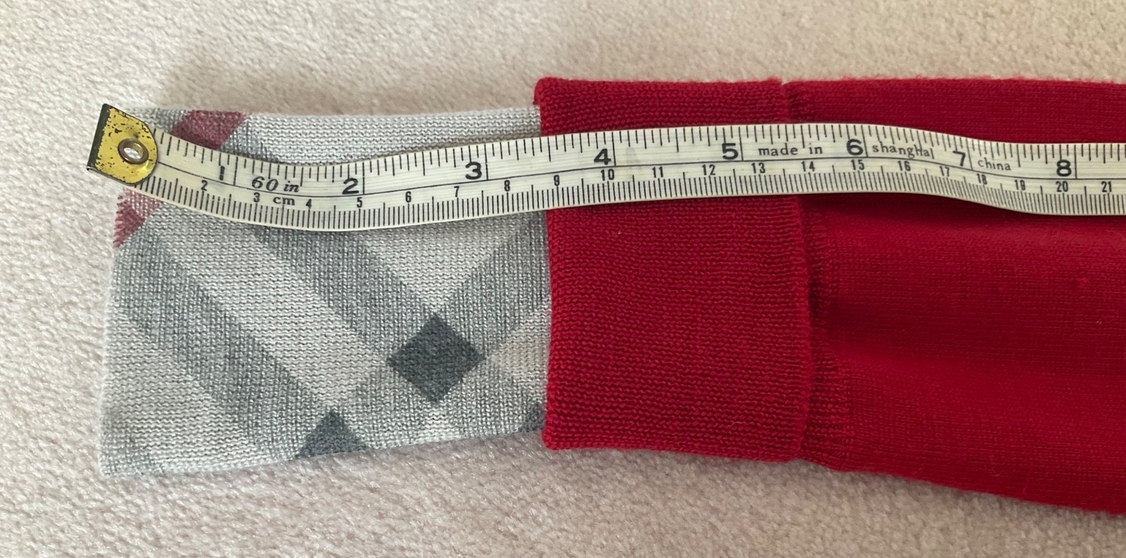 Burberry womens red cardigan S p Burberry logo 100% merino wool Uk 8 hardly worn