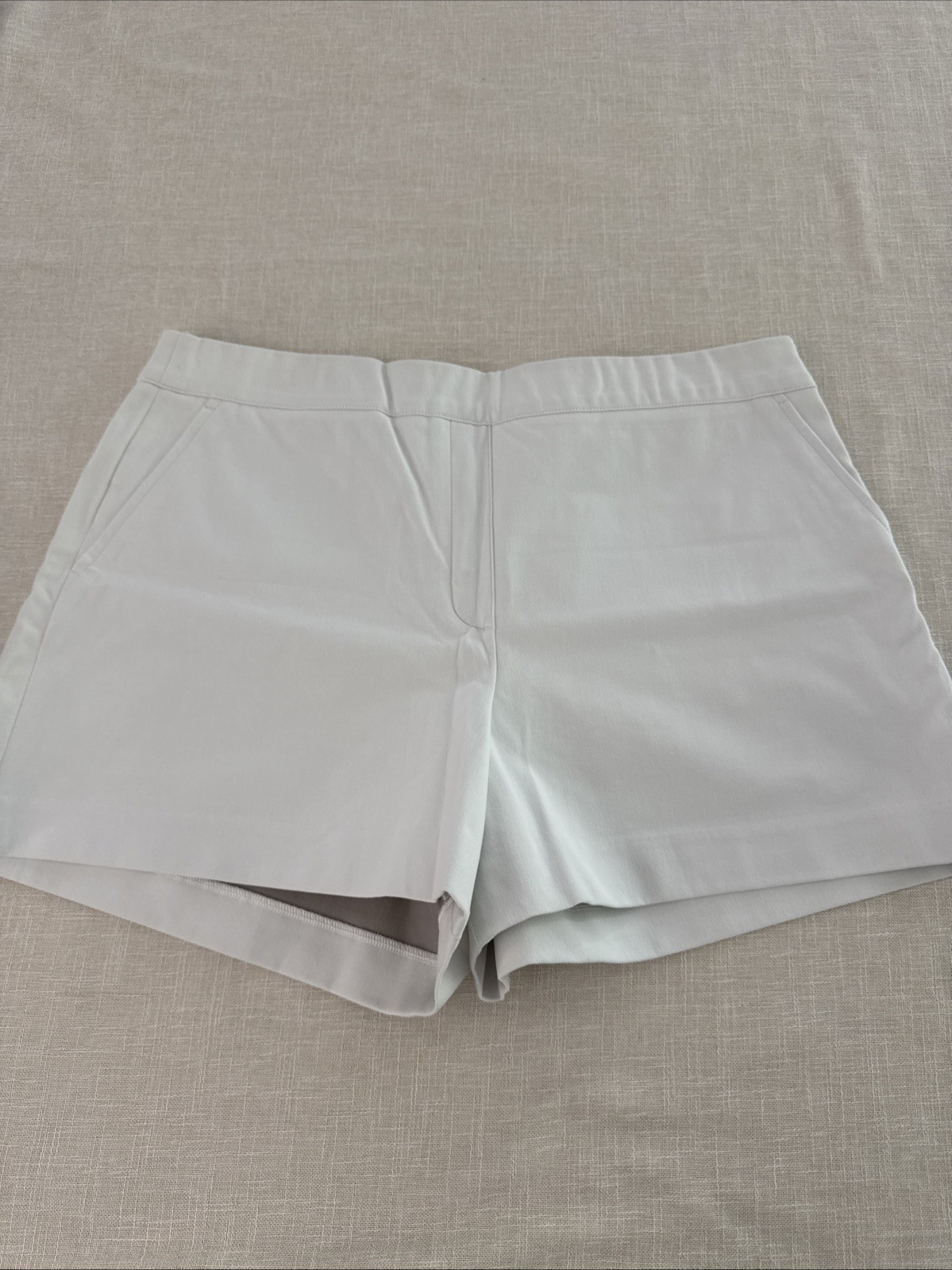 Spanx High Waisted Shorts Womens XL White Lined Stretch High Rise Outdoor Beach