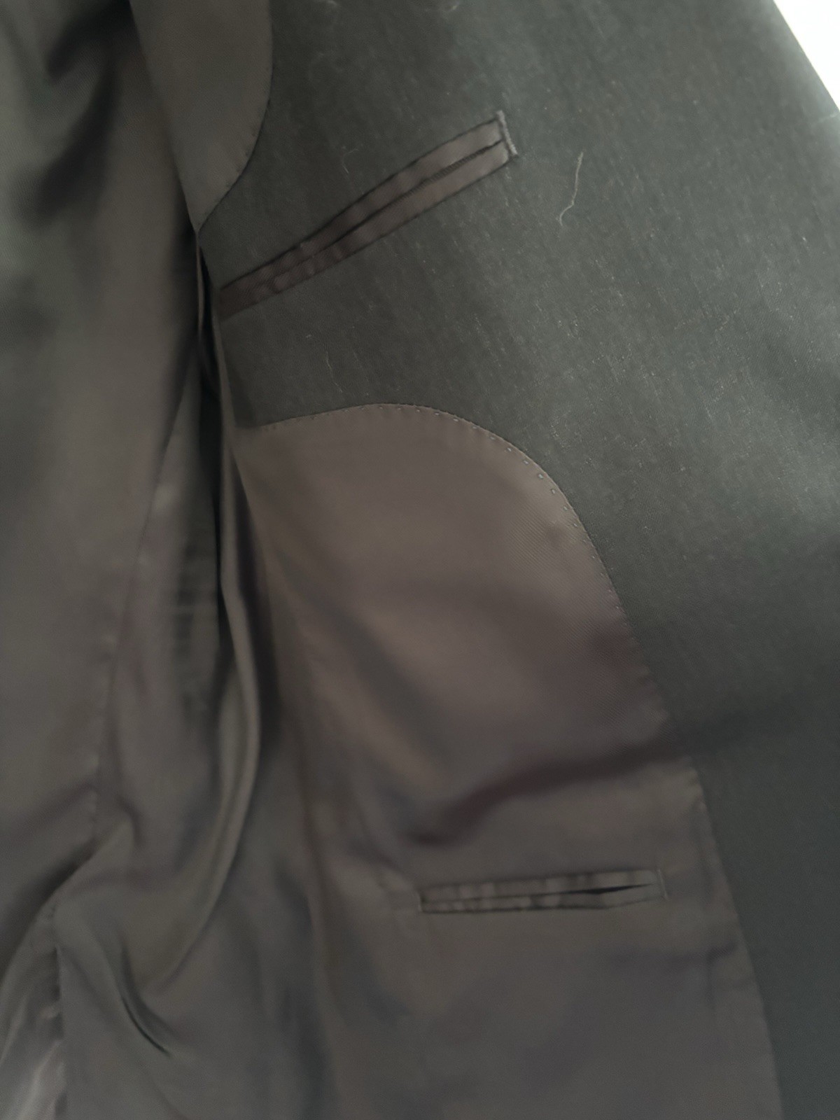 Pronto Uomo Wool Worsted Gray Suit Jacket 40R Single-Breasted 2-Button
