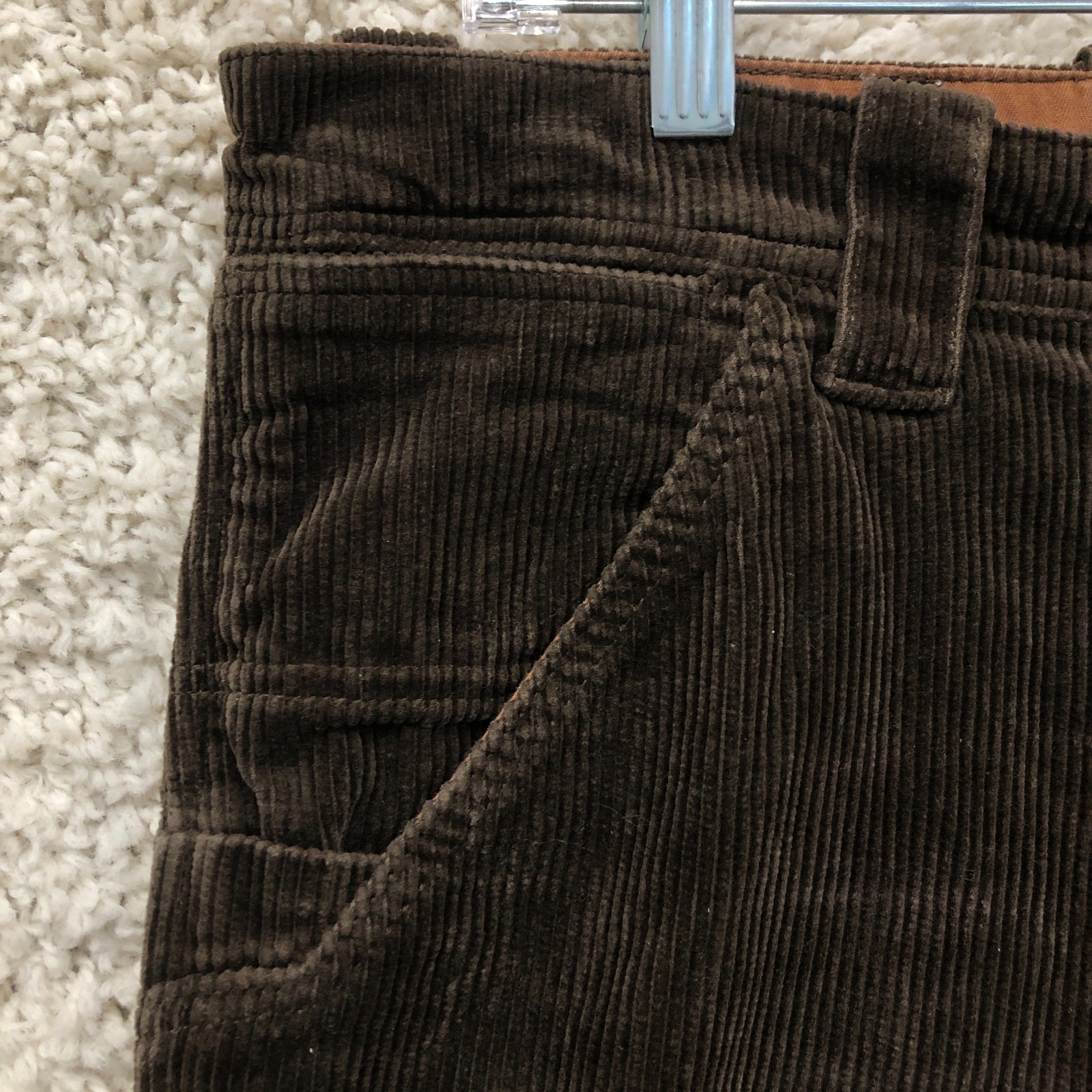 Seager Shorts 33 Mens Brown Bison Relaxed Fit Carpenter Corduroy Casual Workwear