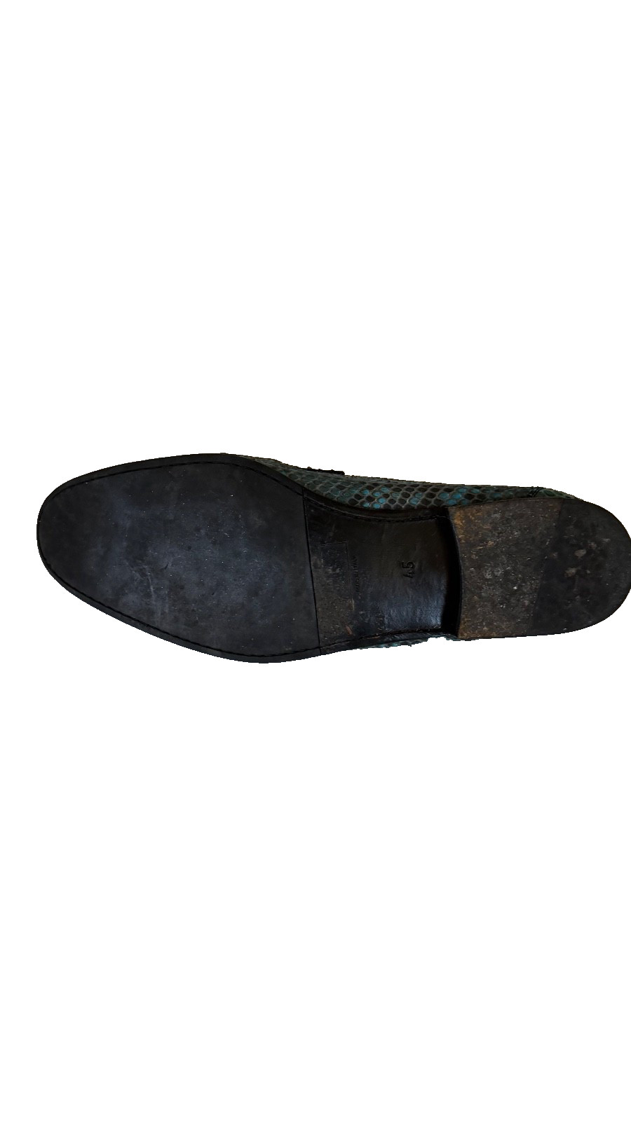 Versace Python Loafers Turquoise Green Medusa Slip-On Men EU 45 US 11.5 Italy