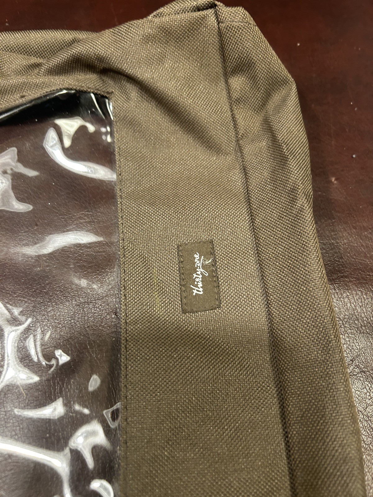 Thirty one medium utility tote Top-a-Tote tops – black & brown – preowned
