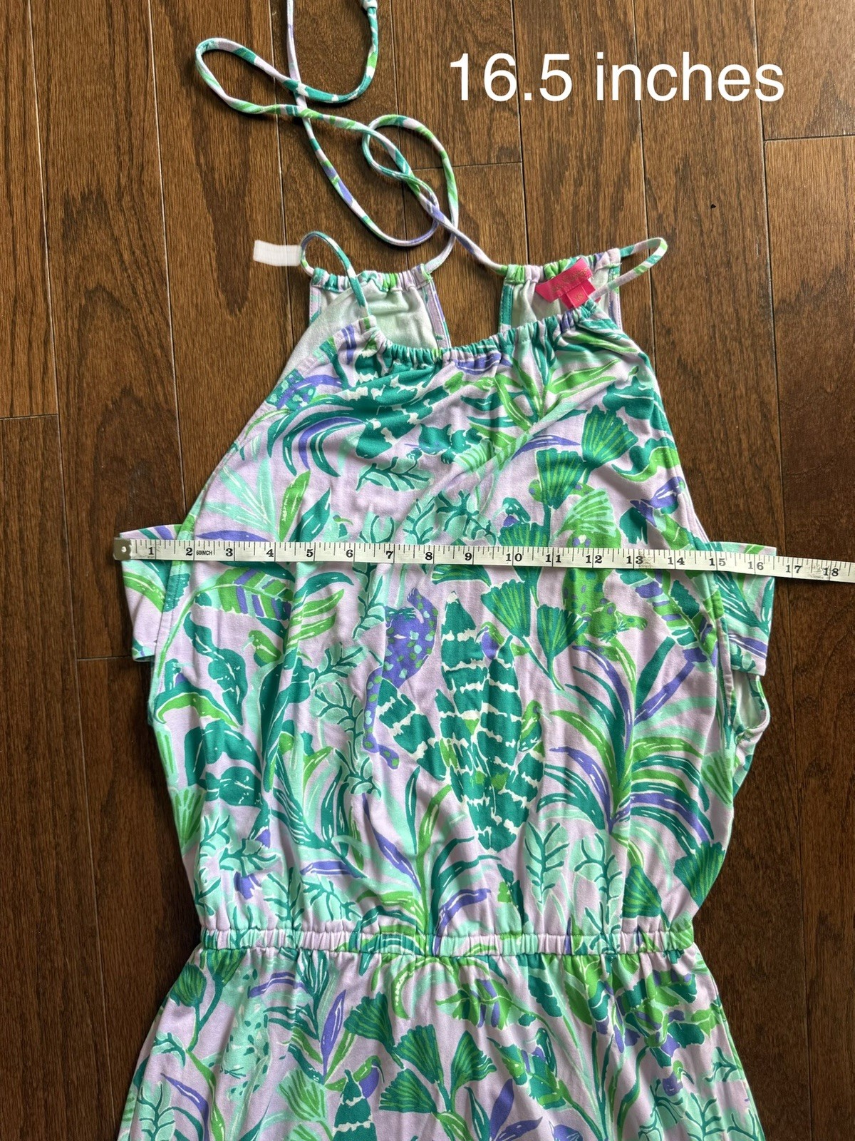 Lilly Pulitzer Women’s XS Green Purple White Floral Halter Shift Dress Lined