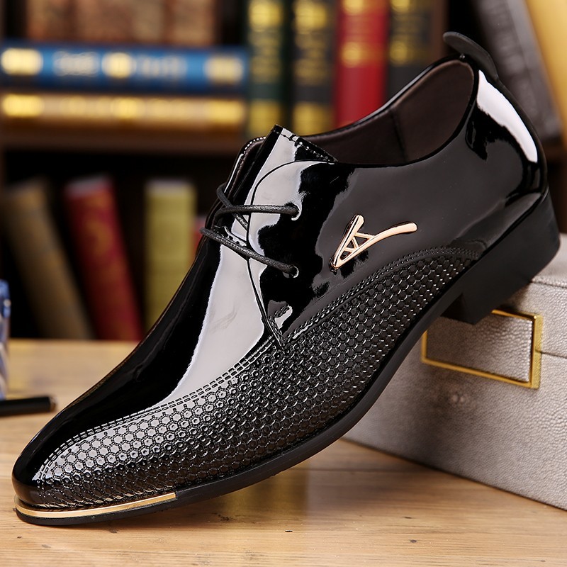 Men’s formal shoes, pointed lace up Oxford shoes, suitable for office and daily