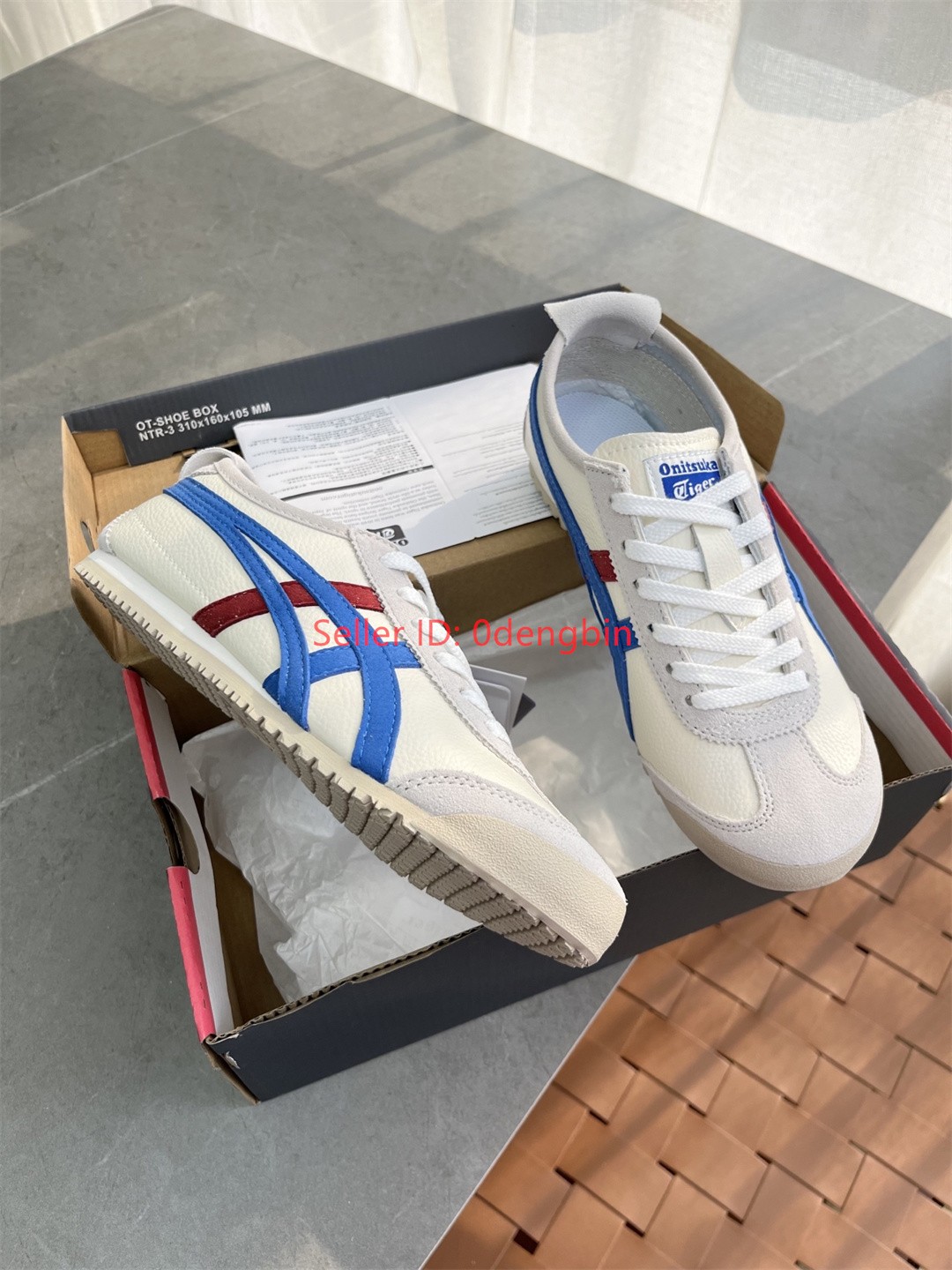 Retro Onitsuka Tiger MEXICO 66 Casual Shoes White/Blue Red Sneakers New with Box