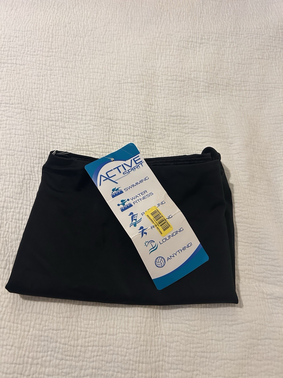 Active Spirit 360 Surround Control Brief Bikini Bottom Black Swim 801004 Size L