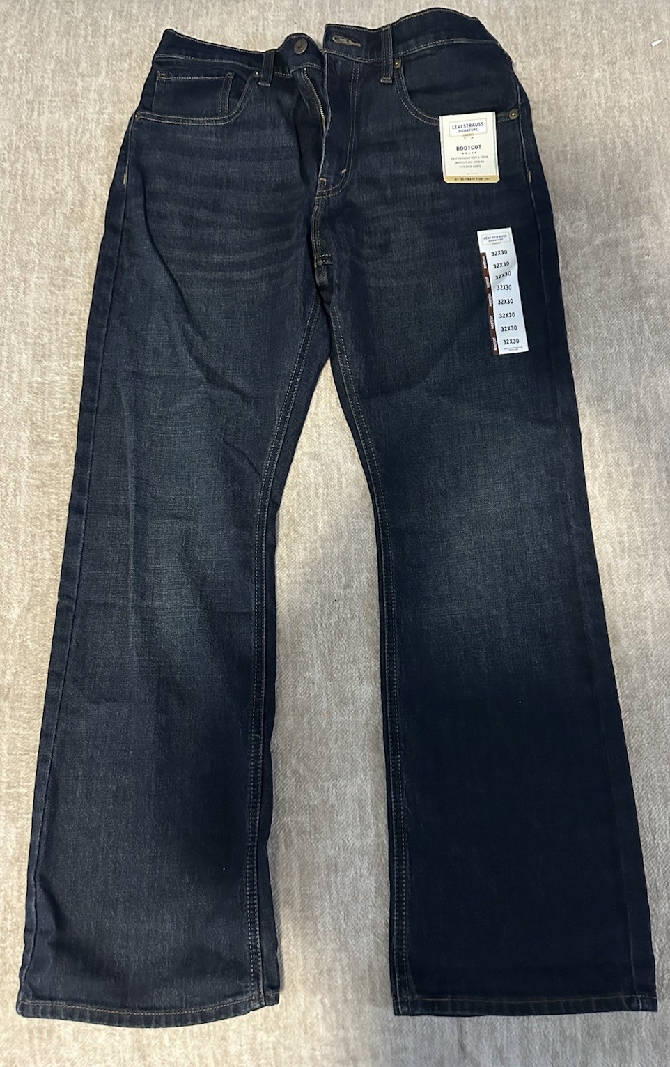Levi Strauss Signature Gold Relaxed Bootcut Jeans Blue Flex Mens 32×30” NEW