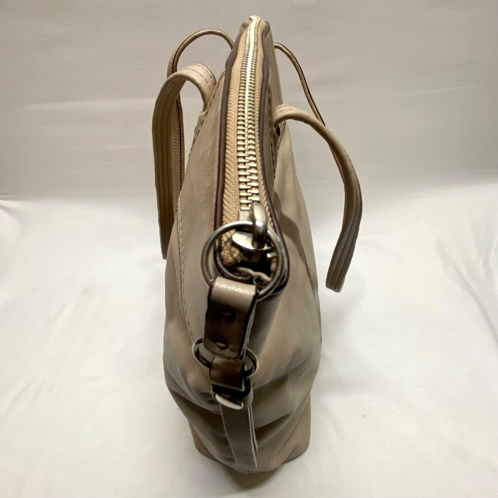 Coach Laura Signature Embossed Large Leather Tote F18336 Taupe
