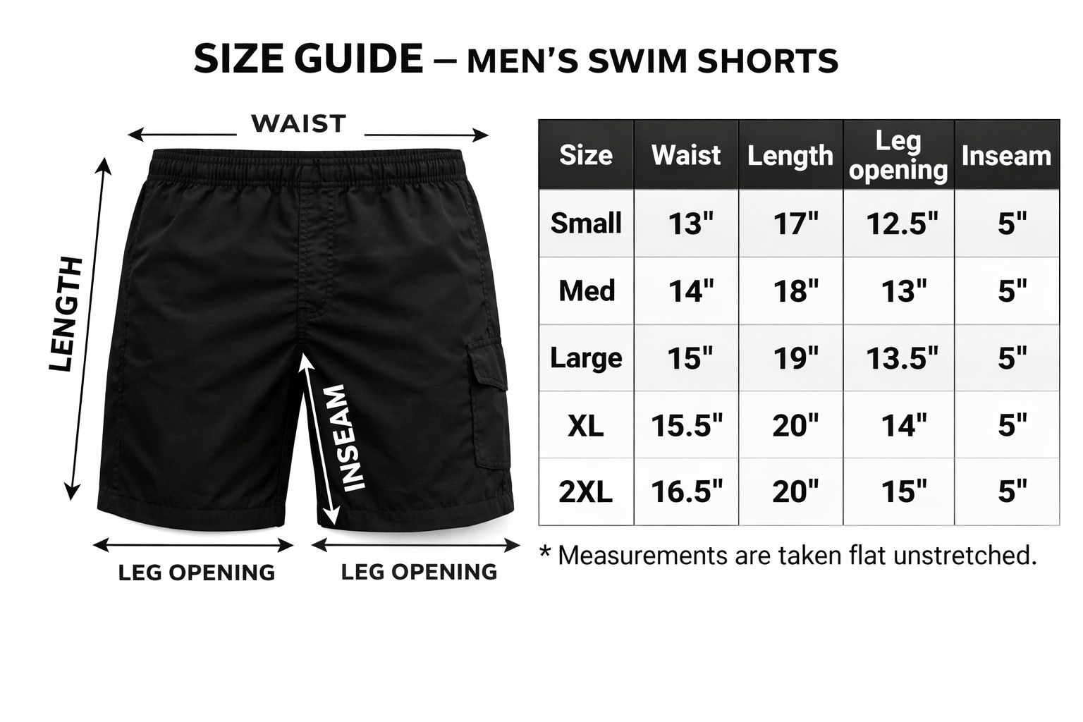 Men Swim Trunks Cargo Swimming Beach Shorts Swimwear Suit 3 Pockets Bathing Suit