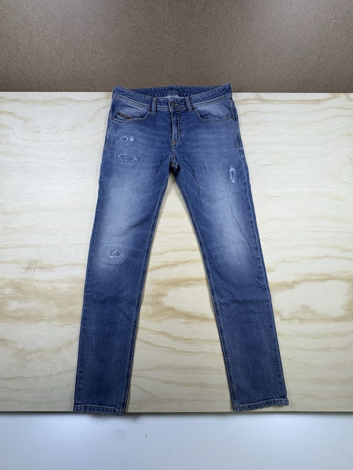 Diesel 1979 Sleenker Slim Skinny Jeans W32 L30 Distressed Blue Denim
