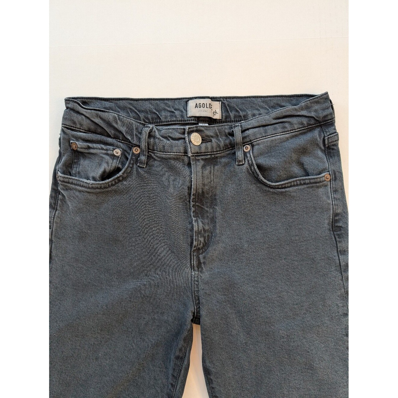 AGOLDE Toni Jean in Washed Black