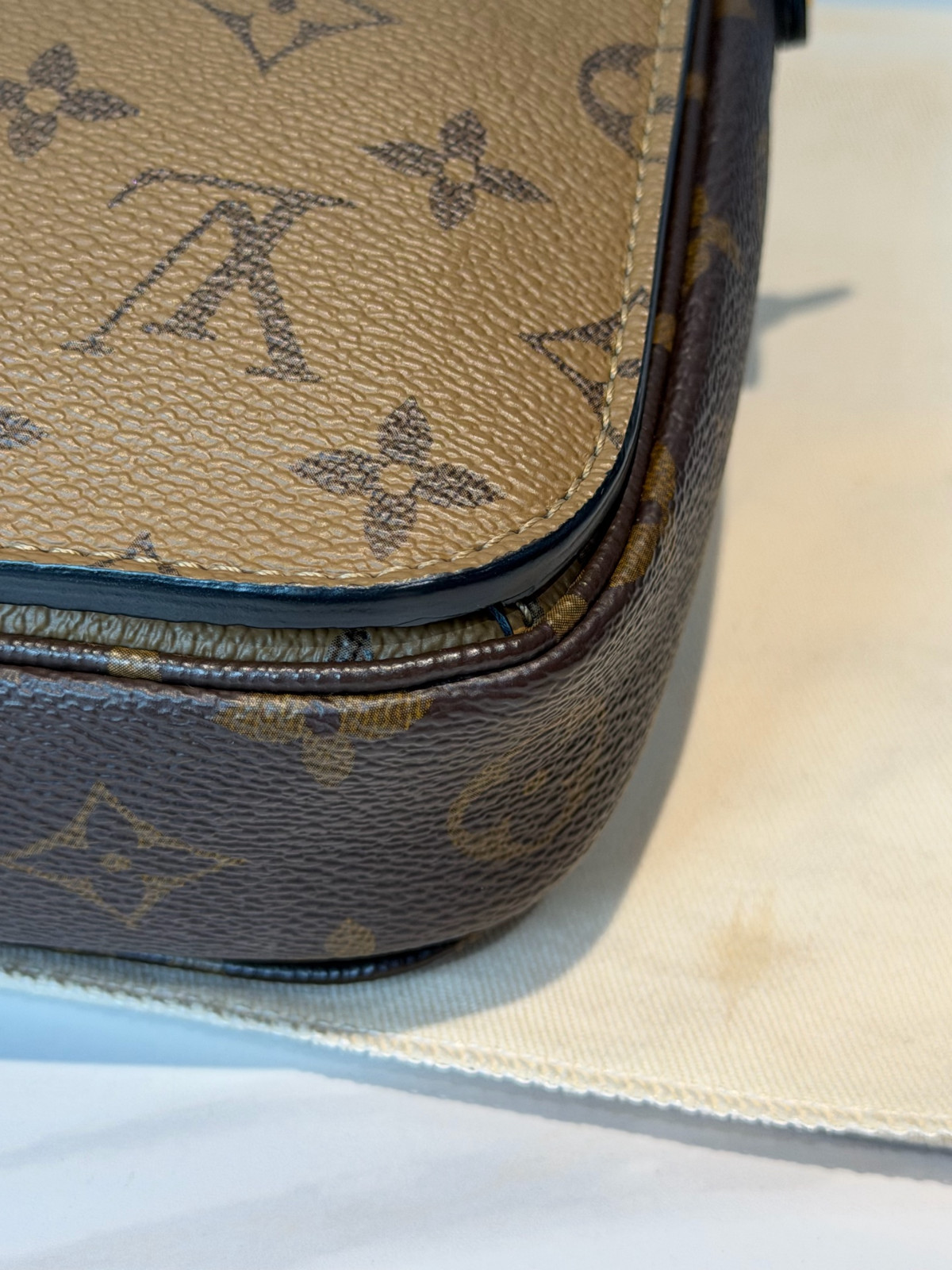 Authentic Louis Vuitton Pochette Metis Coated Canvas Crossbody Caramel eBay AG