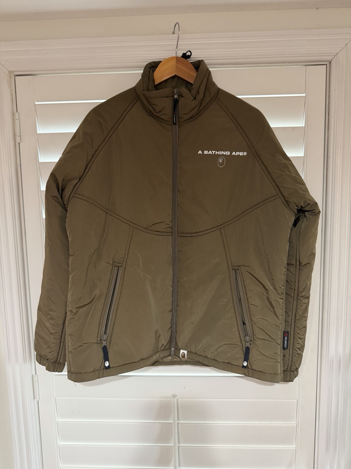 Polartec A Bathing Ape Winter Jacket En Polyester Khaki L D’occasion