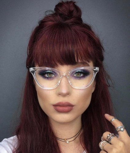 VINTAGE RETRO 60s CAT EYE Style Clear Lens EYE GLASSES Transparent Crystal Frame