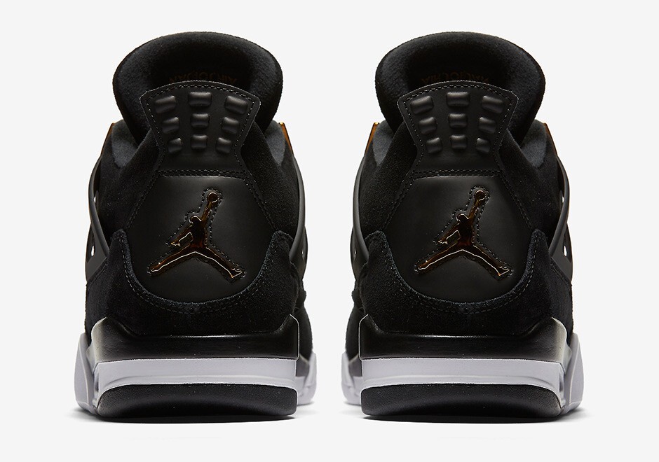 Nike Air Jordan 4 Retro Royalty Size 6.5-12 Black Metallic Gold White 308497 032
