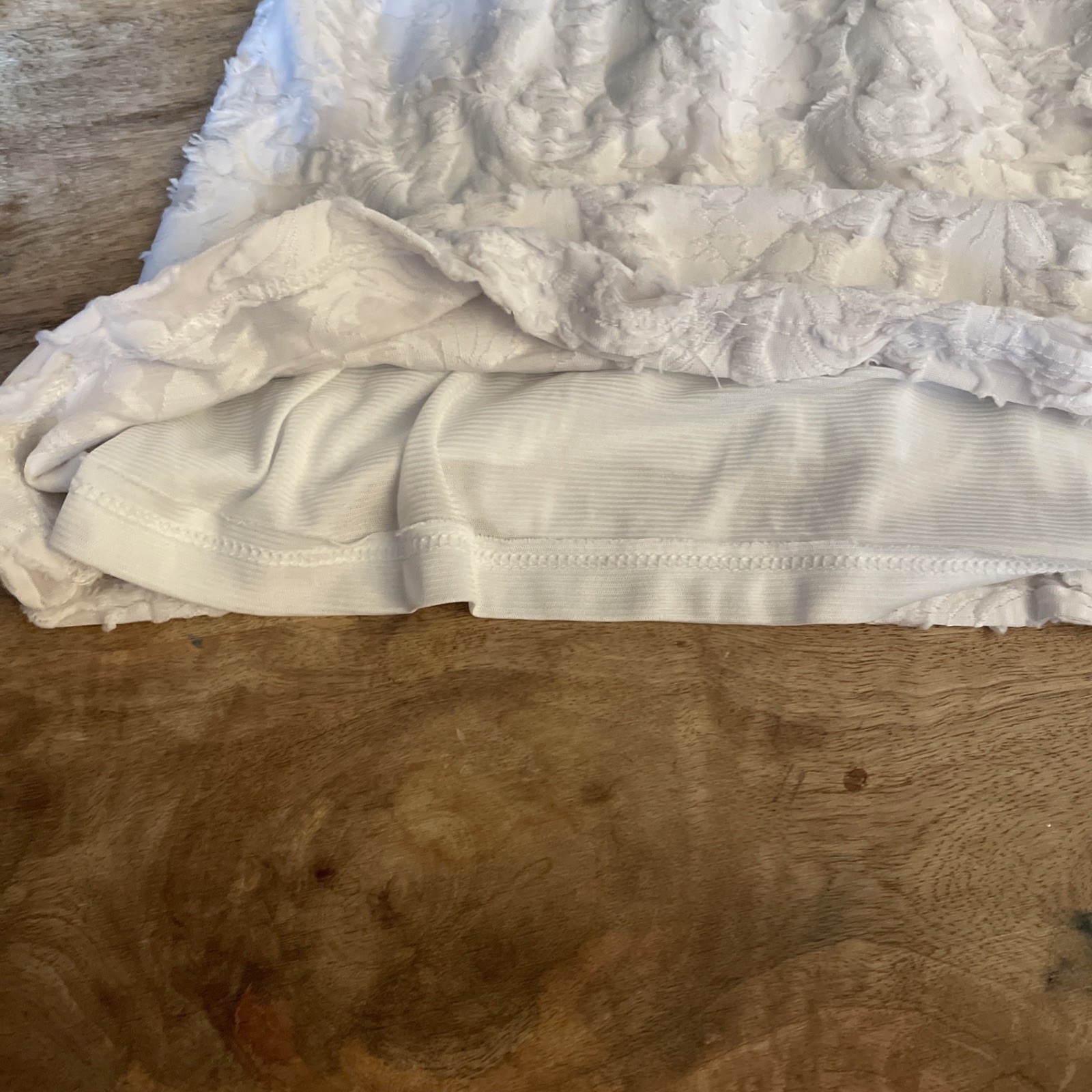 Lauren Conrad Textured White Tank Top S