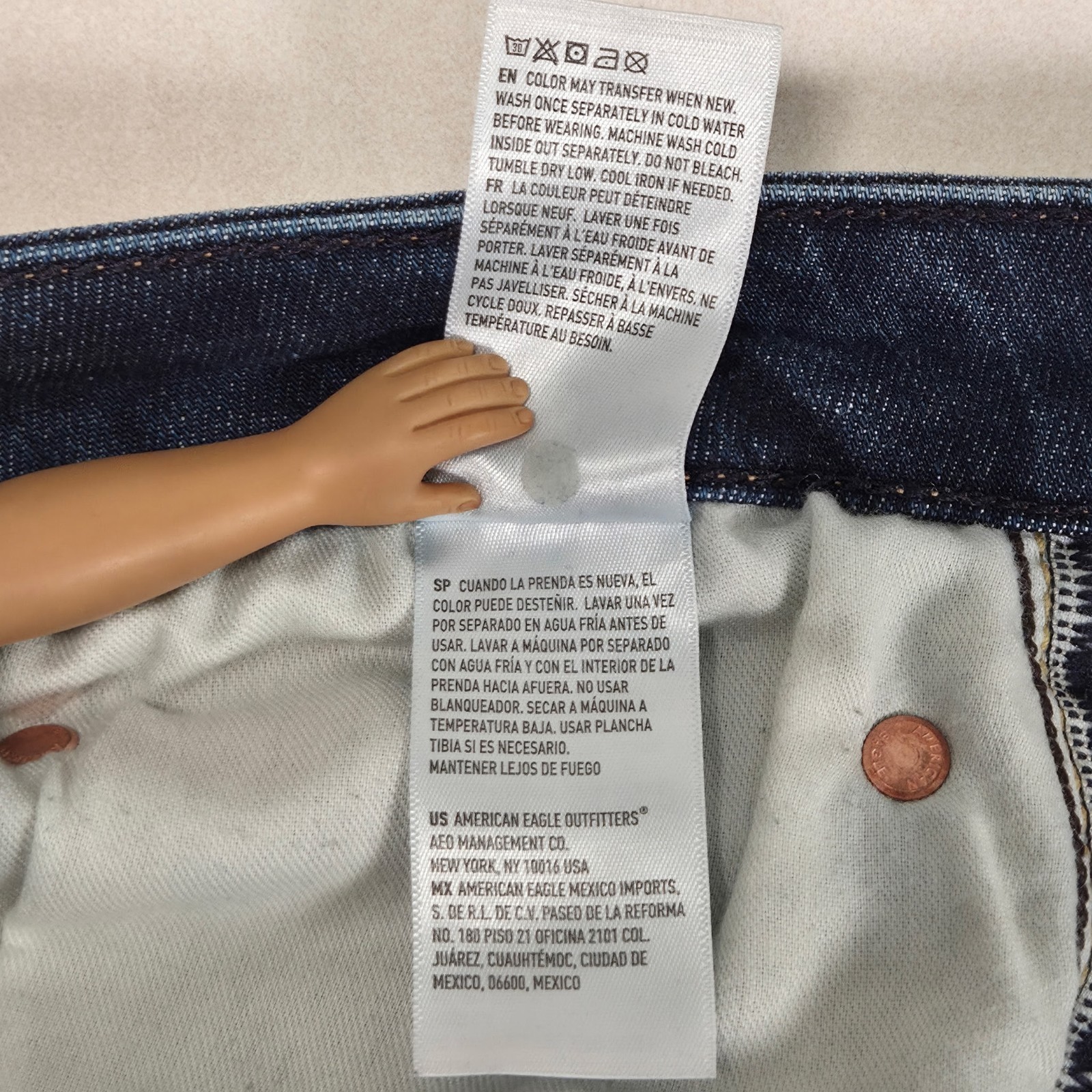 American Eagle Air Flex Slim Straight Jeans Men’s 36 X 32 (Tagged 34×32) Wiskers
