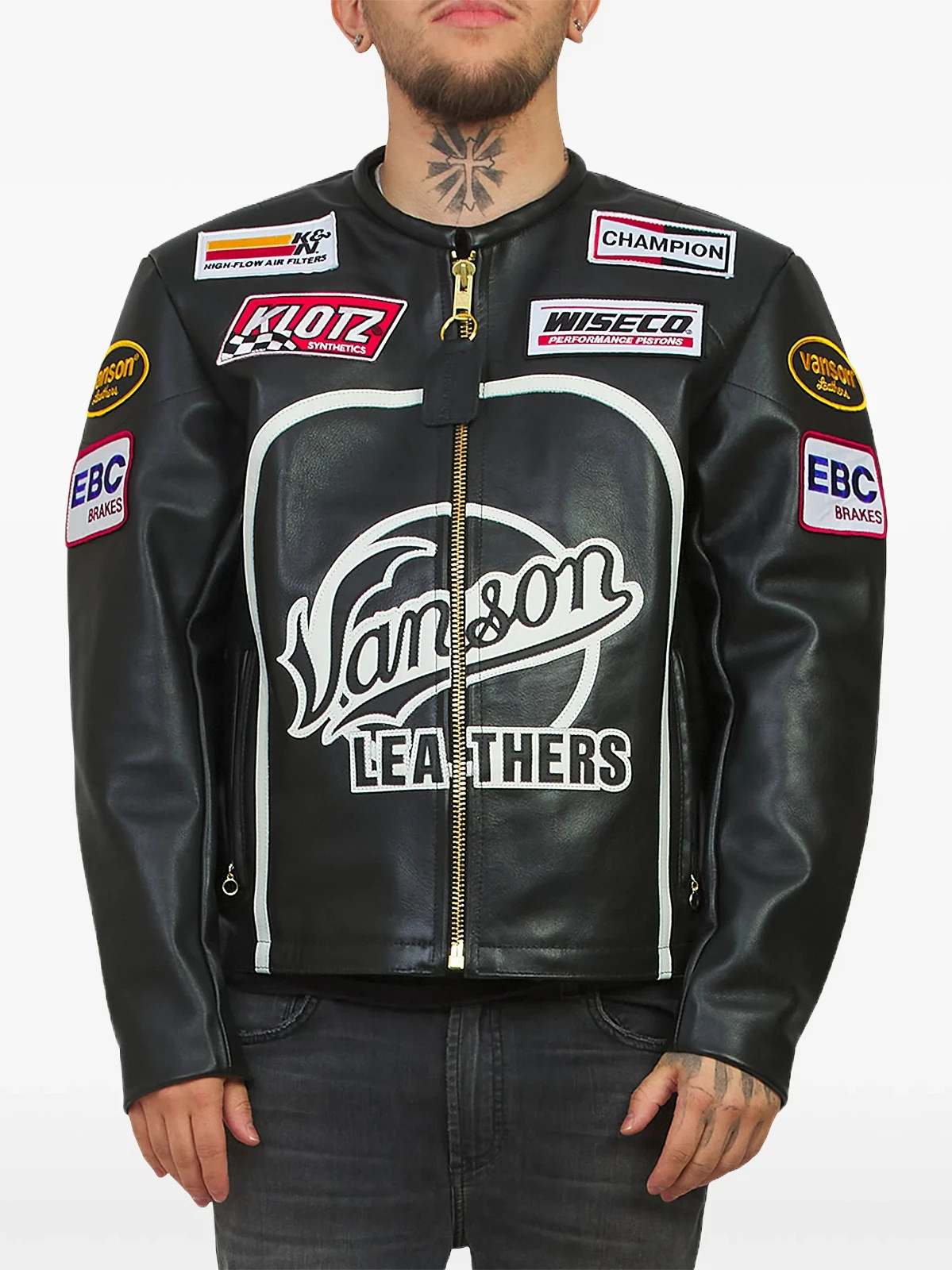 Vans on Performance Motorbike Leather Jacket Champion Streetwear Fashion Racer