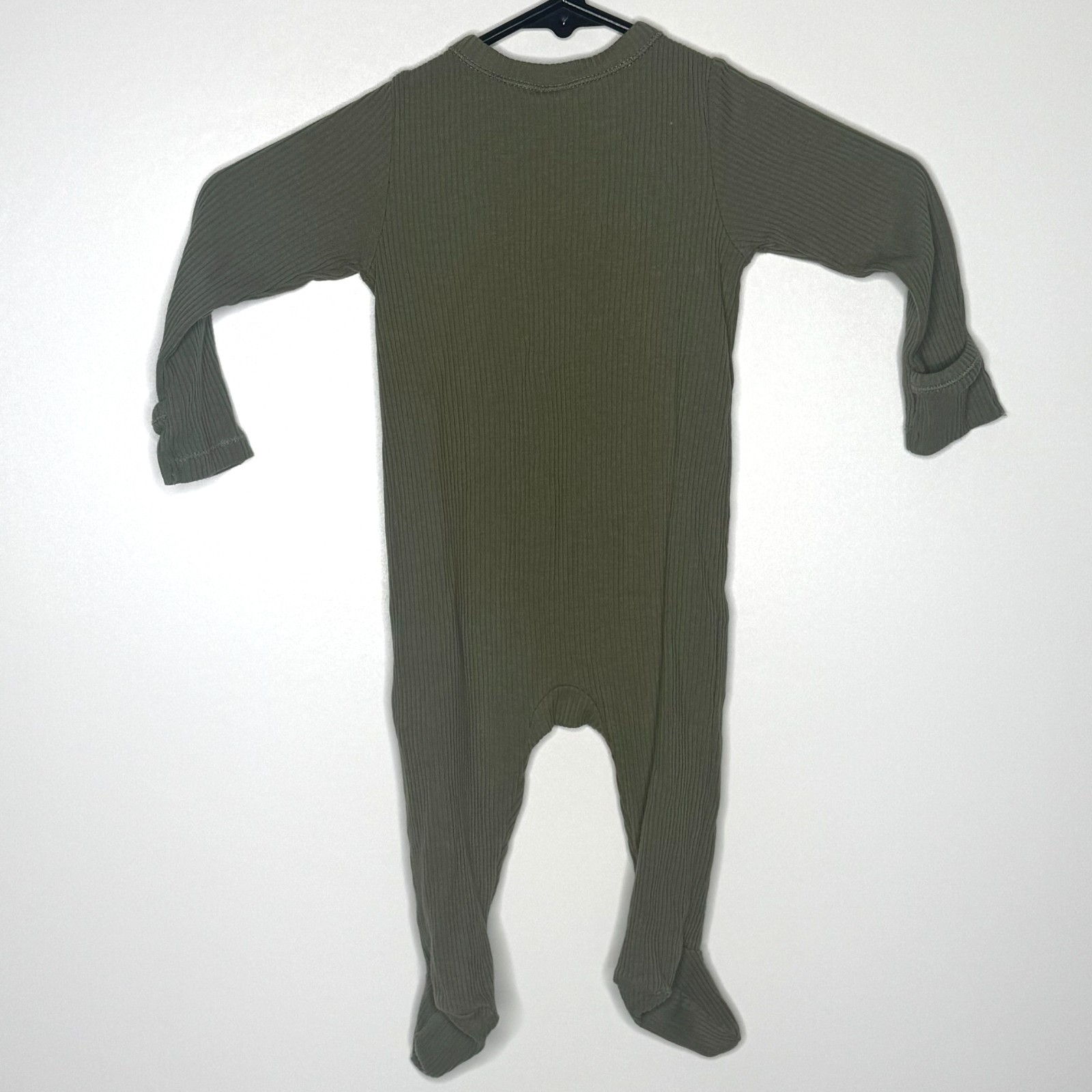 Old Navy Baby Ribbed Footed Sleeper Pajamas 2-Way Zip 6-9M Lot of 2
