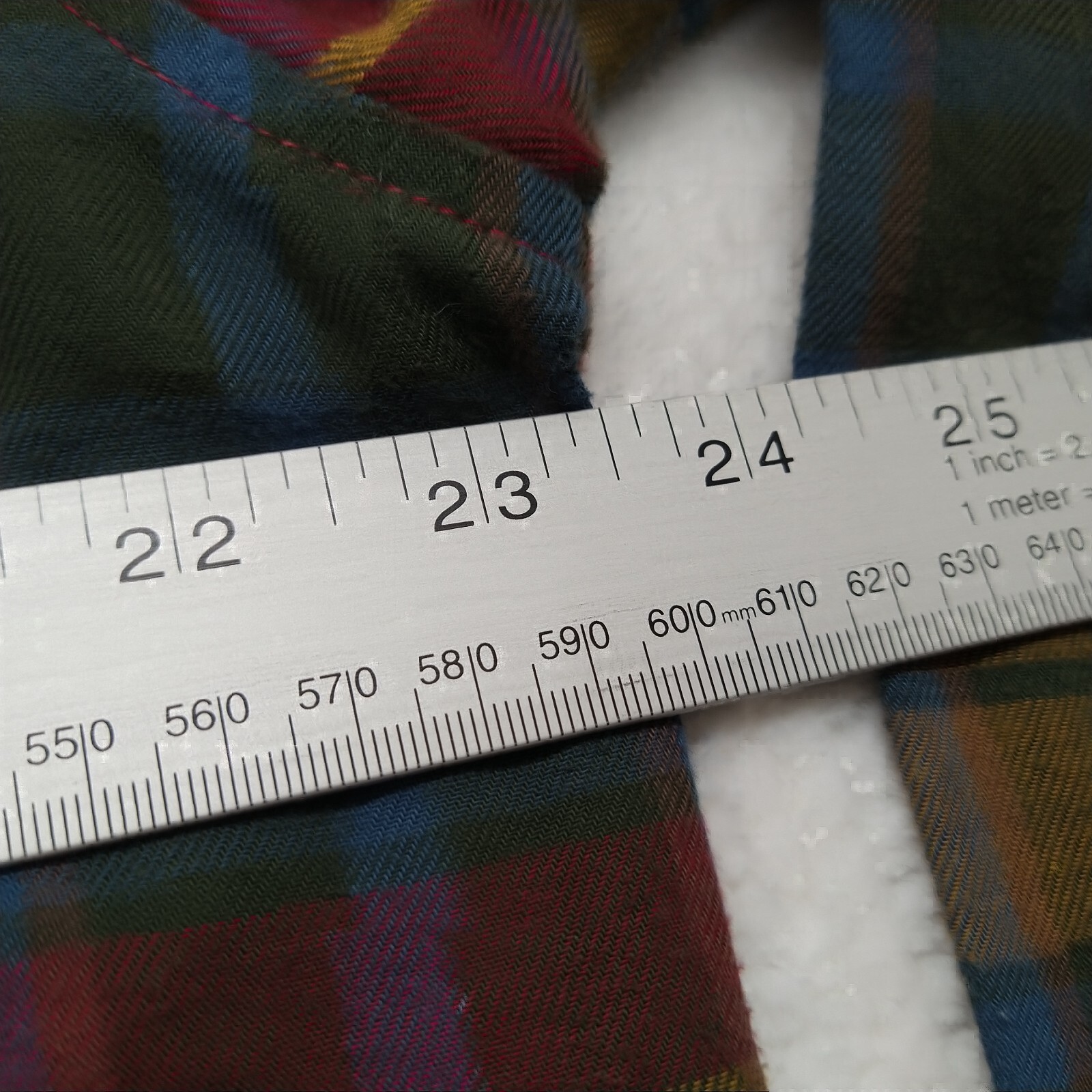 P.G. Field Mens Button Up Shirt Size Large Red Plaid Colorfull Long Sleeve