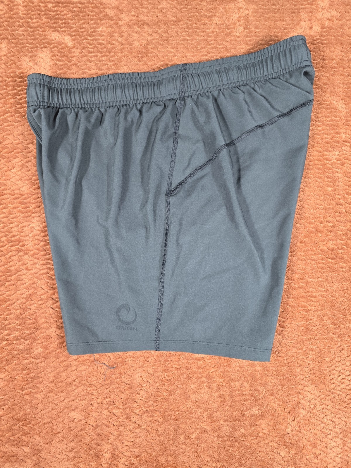 ORIGIN Mens Medium Athletic Training Shorts Gray Gym Workout Running 7 Inseam