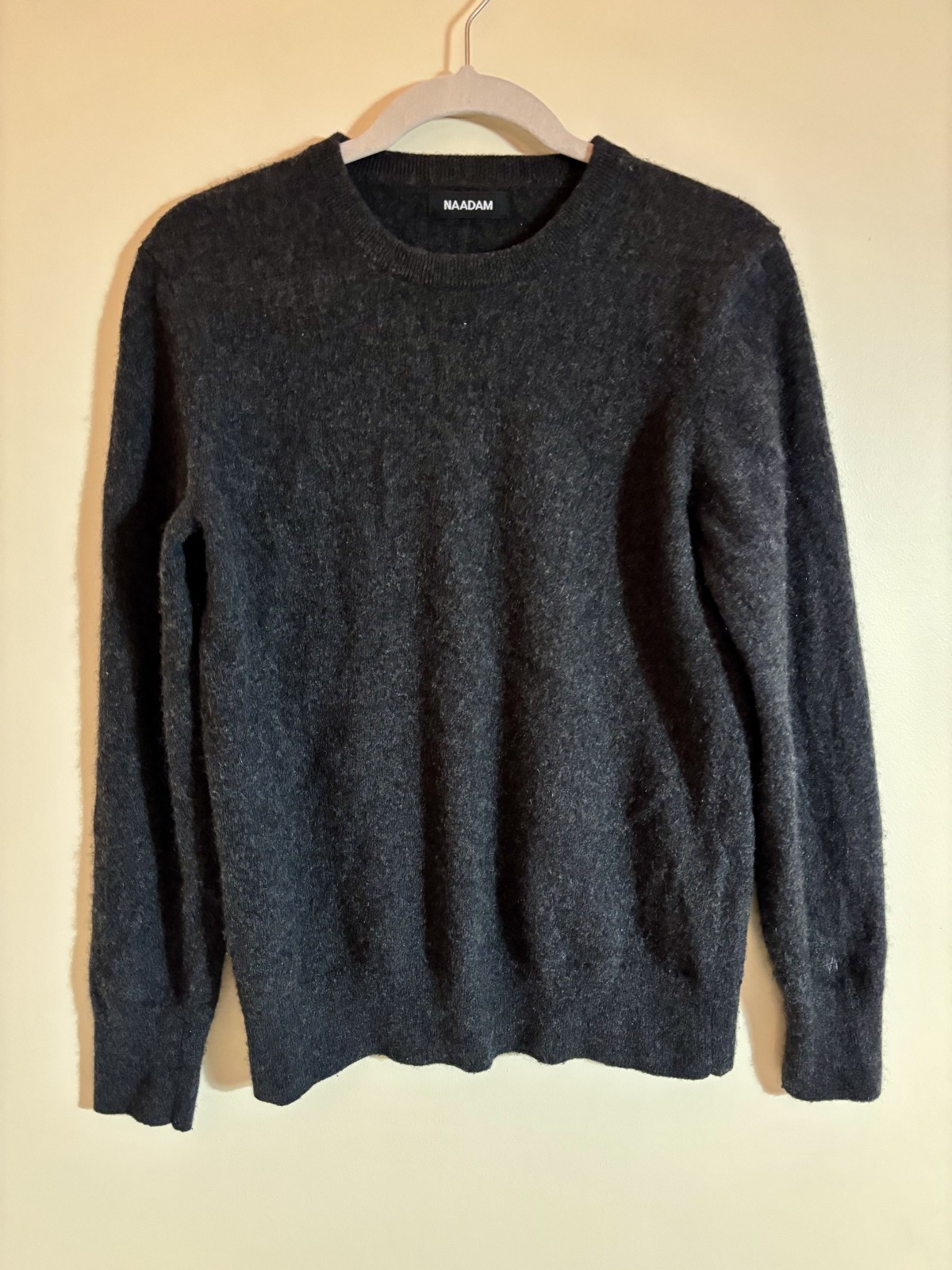 NAADAM Women’s Dark Gray 100% Cashmere Crewneck Cozy Sweater sz Medium