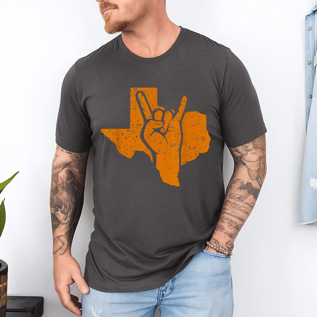 Unique Design Texas Pride Hook ‘Em Distressed Men Women T-Shirt