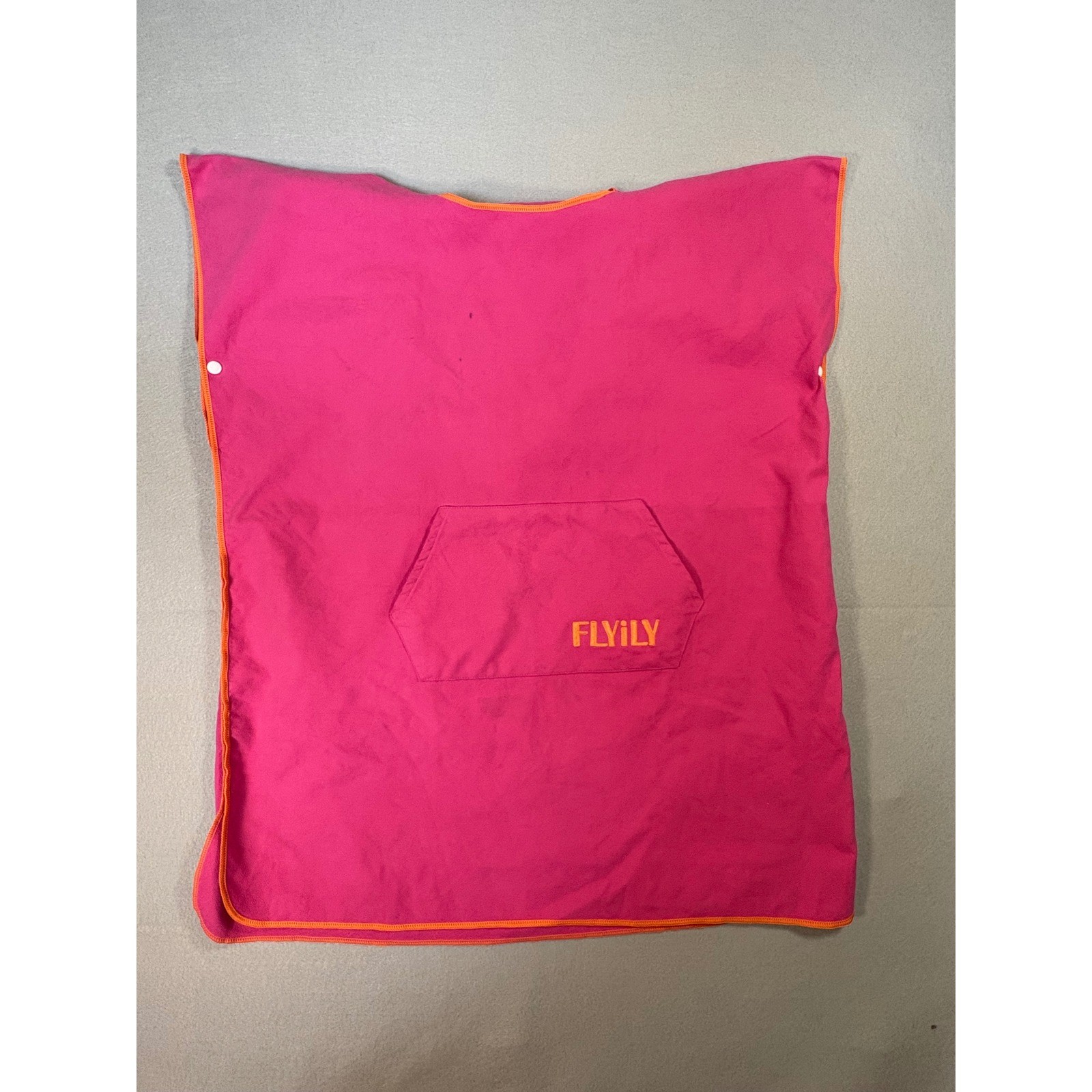 FLYILY Pink Microfiber Hooded Changing Robe Surf Poncho Swim Cover Up