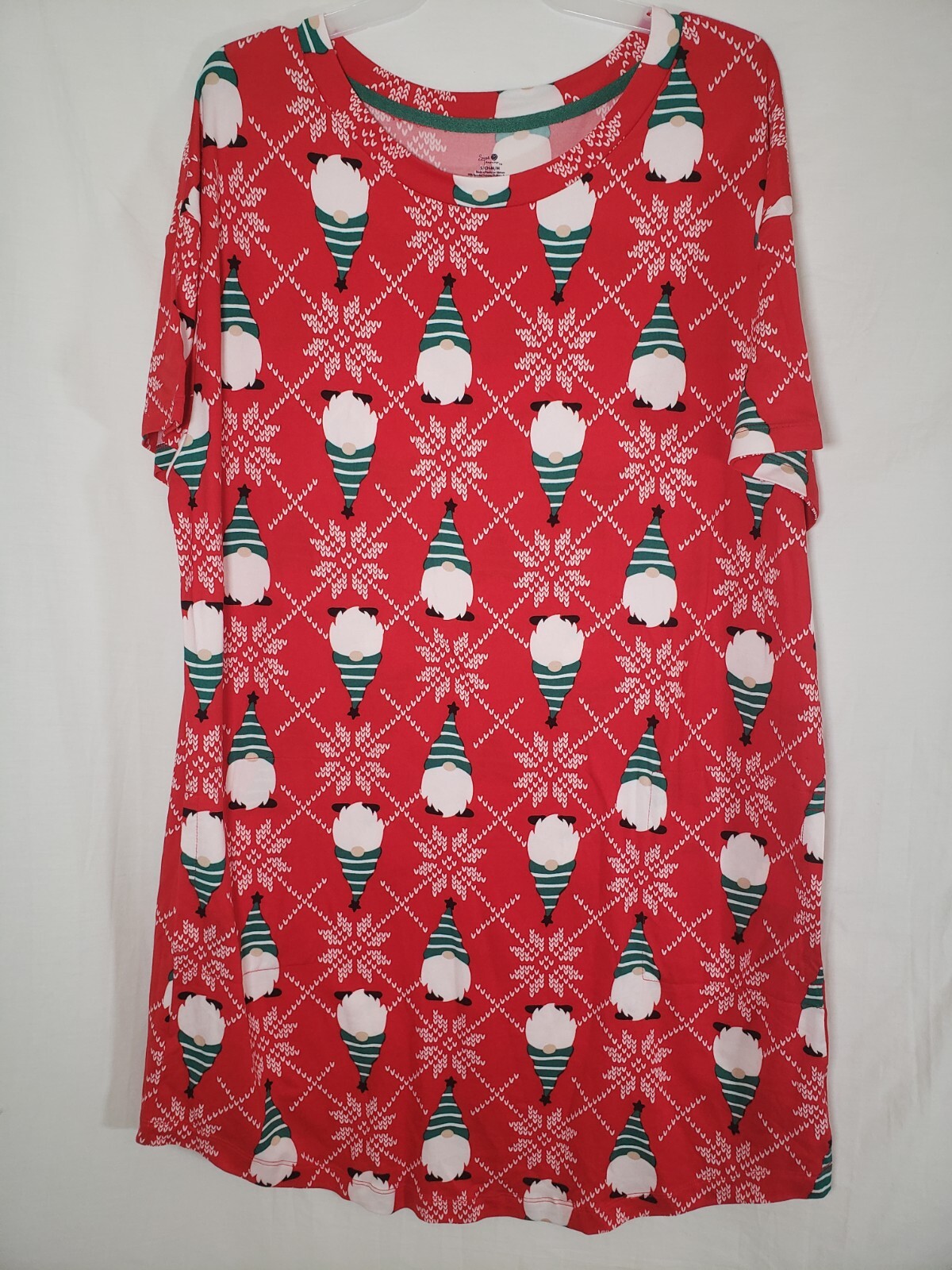 NWT Secret Treasure Christmas Holiday Nome Gown w/Pockets Sz S/M