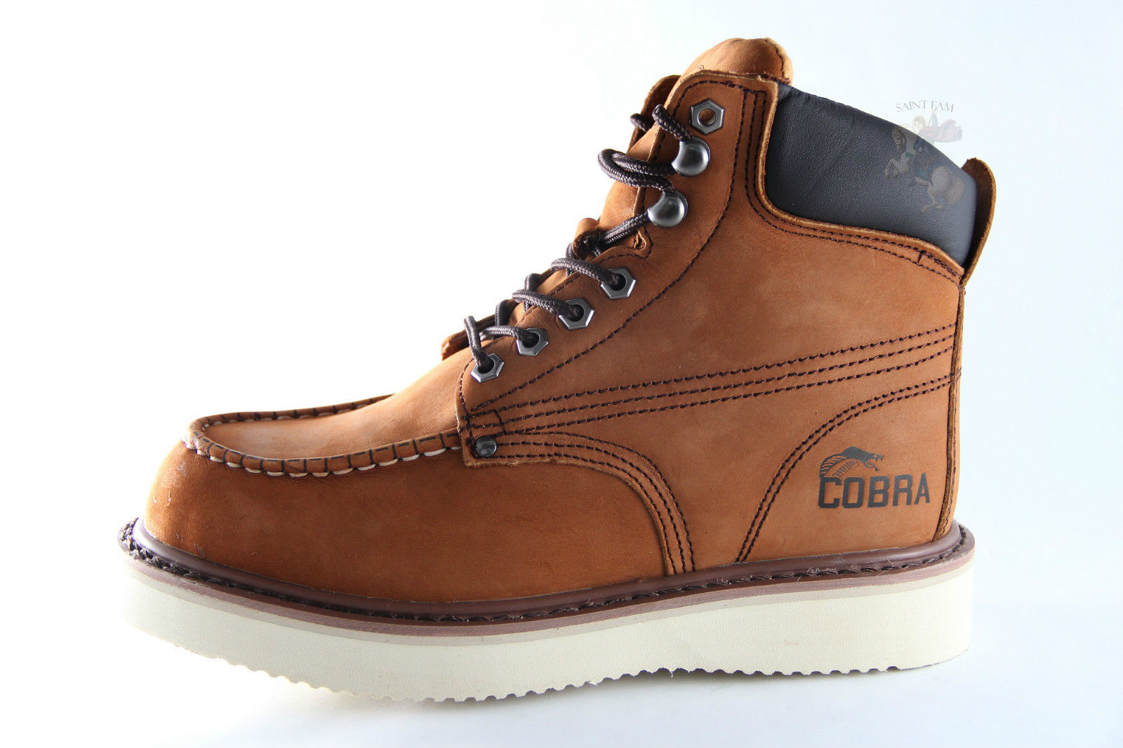 Men Work Boot Cobra C11M Brown Genuine Leather Goodyear Welt Construction New