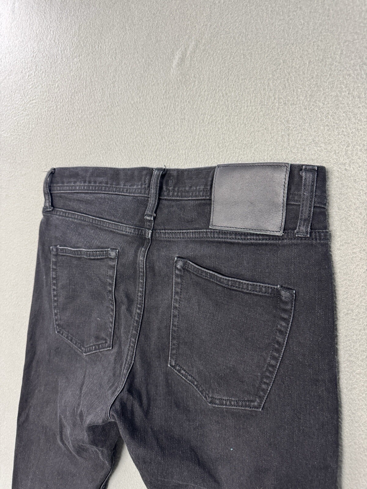 The Unbranded Brand Jeans Selvedge Jeans 32×32 Mens Black Slim Fit Stretch UB444