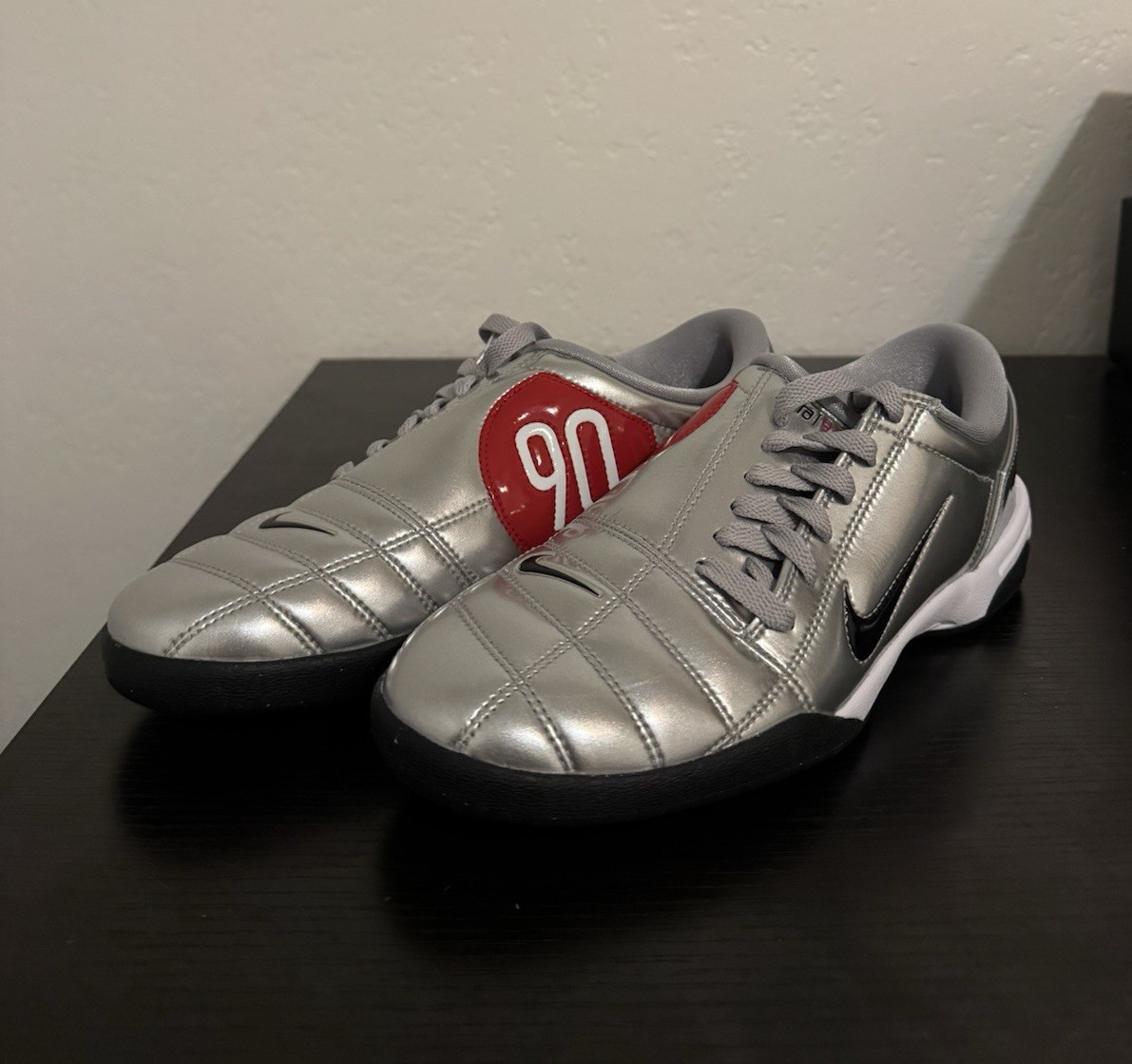 Nike Total 90 3 SP Metallic Silver/Black/Red Low Top Patent Leather HJ9351-002