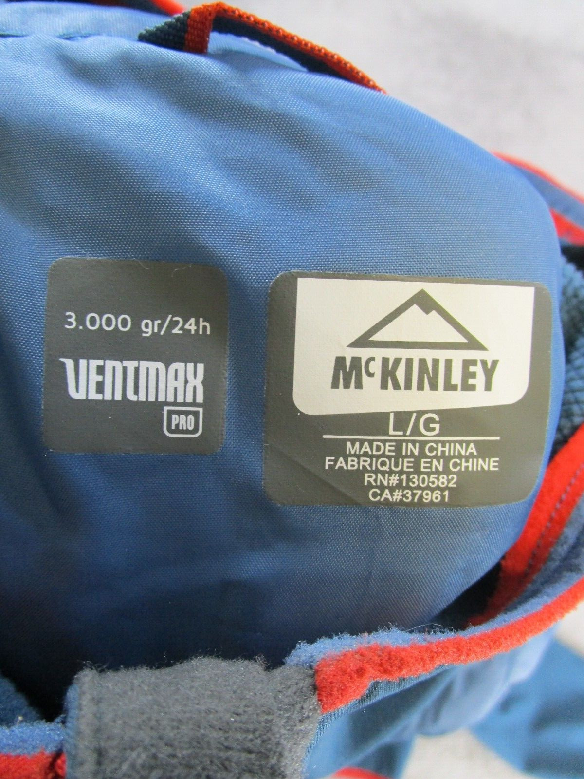 Mckinley Jacket Mens Large Blue Red 3.000 Gr/24H Ventmax Pro *