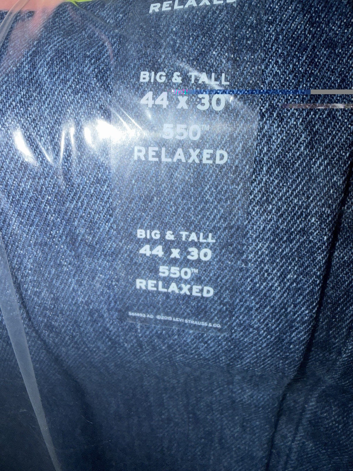 Big & Tall Mens Levi’s 550 Relaxed Fit Jeans 44×30 – Dark Stonewash