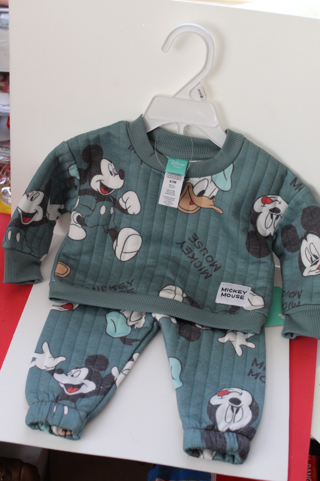 DISNEY BABY 0-3 MONTHS MICKEY MOUSE OUTFIT NEW WITH TAGS