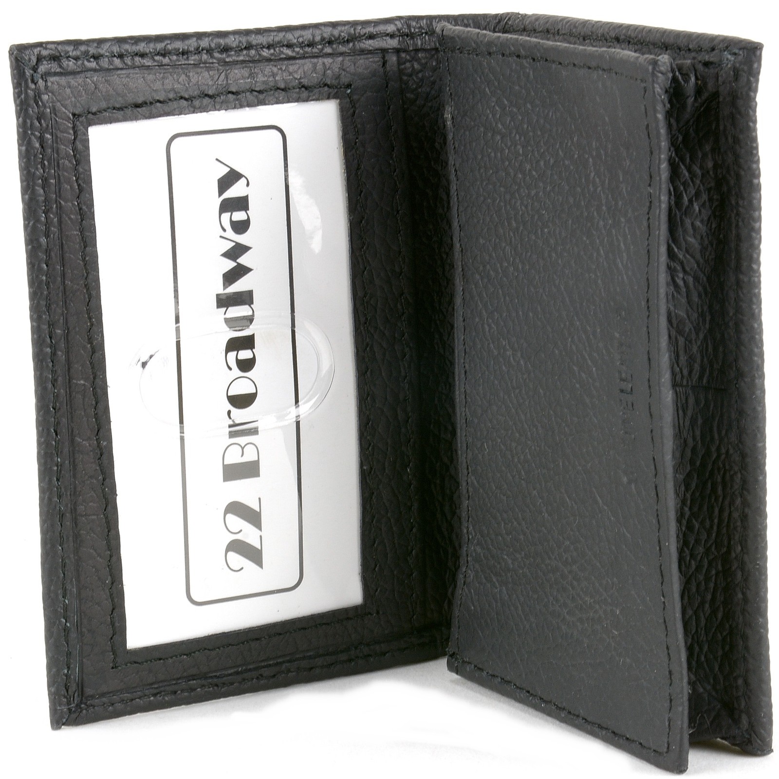 Leather Wallet Expandable Card Case Front Pocket Thin Slim ID Window Credit Card