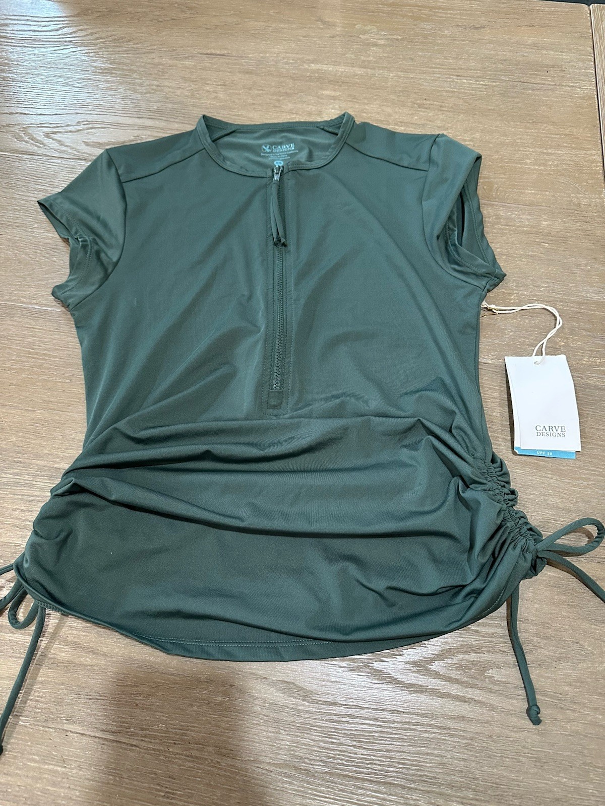Carve Designs Women’s Dawson Rash guard Green XS SPF 50