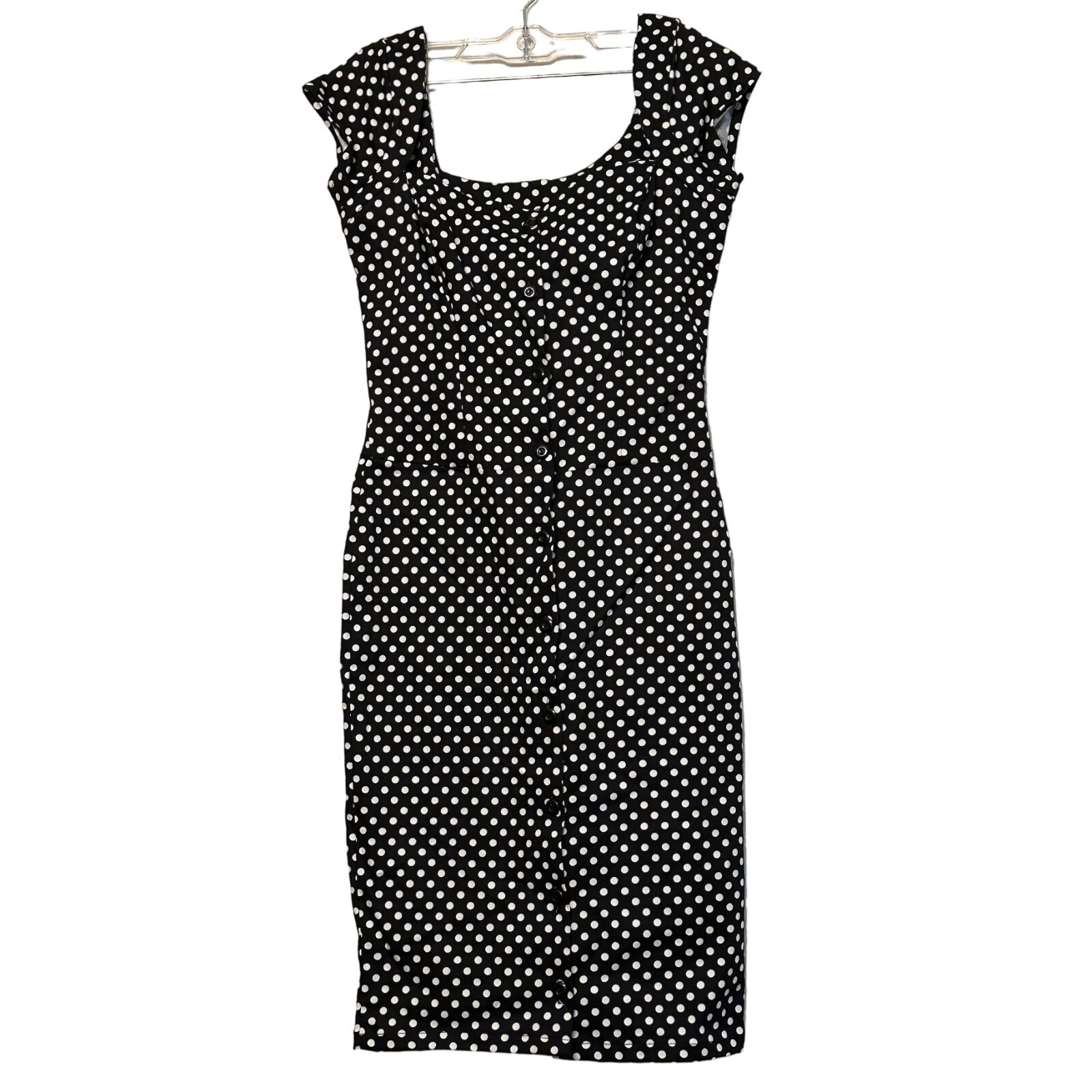 NWT Women’s Switchblade Stiletto Polka Dot Rockabilly Pinup Betty Dress Large