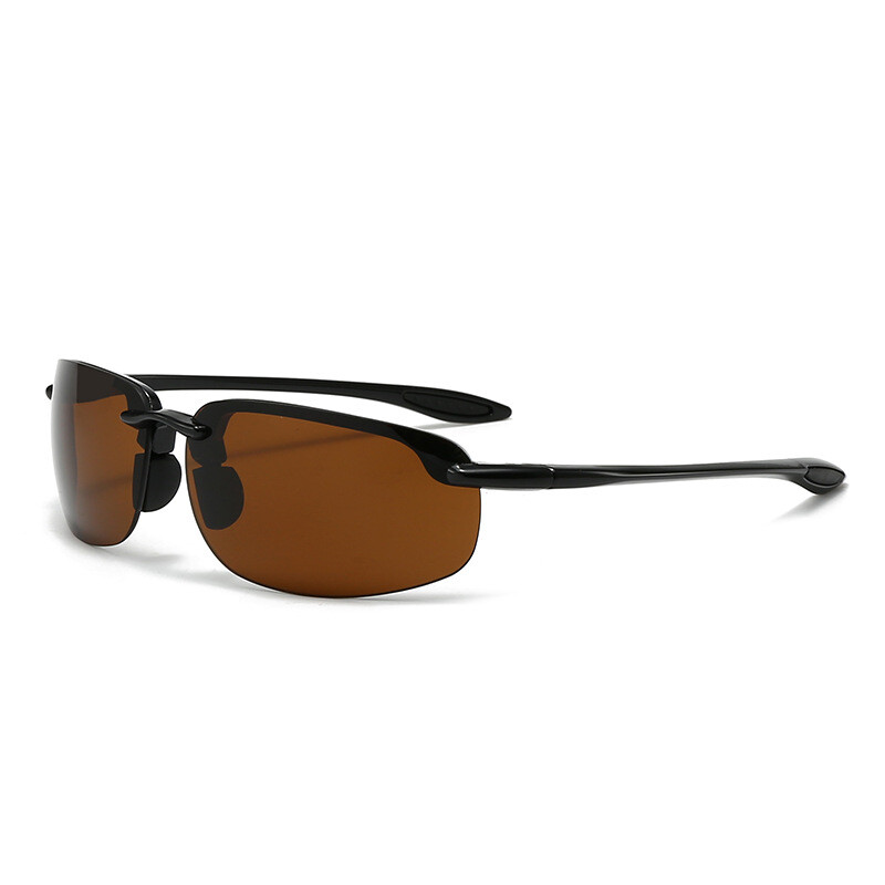 Men Oval Classic Sunglasses Retro Half Frame Outdoor Driving Riding Glasses New