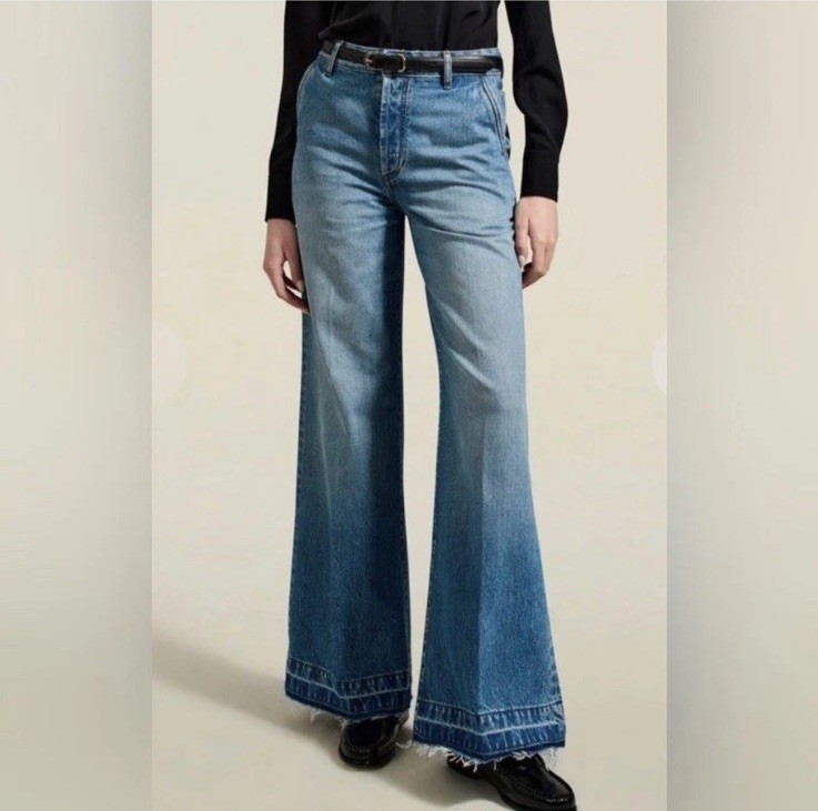 KALLMEYER Athena Flare Jean in Mid Blue Size 27