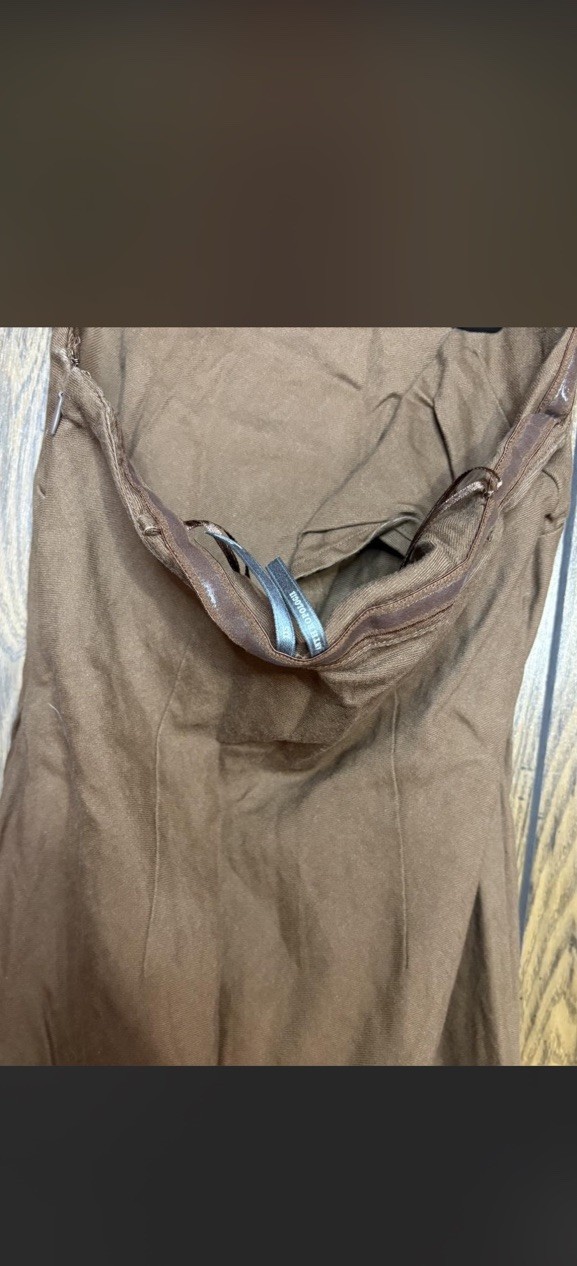 $342 Anthropologie XXS Brown Strapless Long Maxi Dress