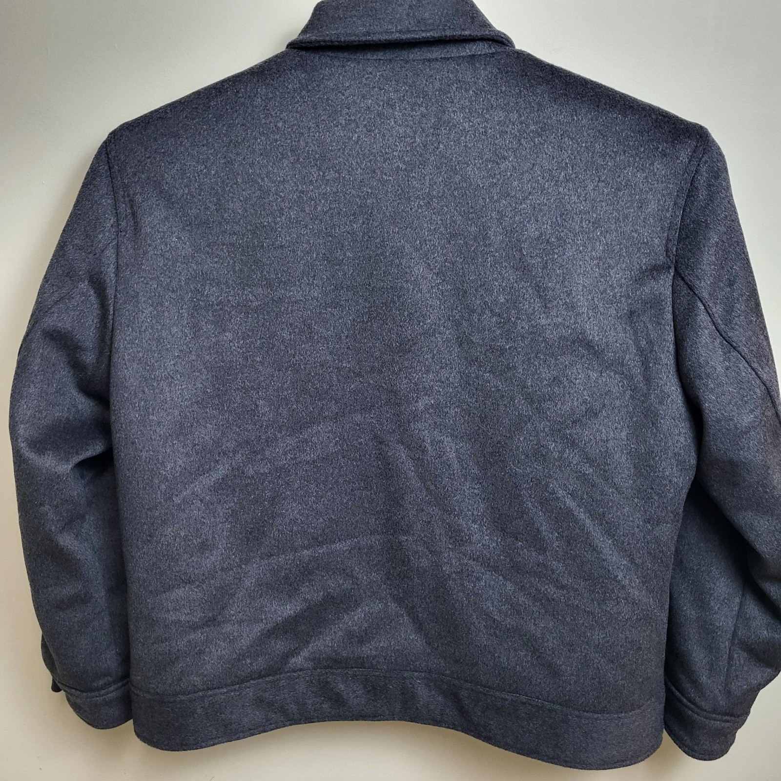MODE OF ONE Mens XL Heather Gray Wool Blend Bomber Jacket Full Zip Pockets NWT