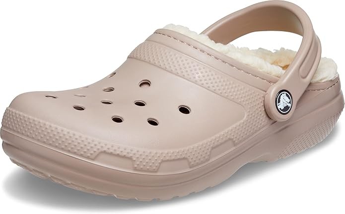 Crocs Unisex Classic Lined Clog Mushroom/Bone Size 6W/4M Fleece NEW