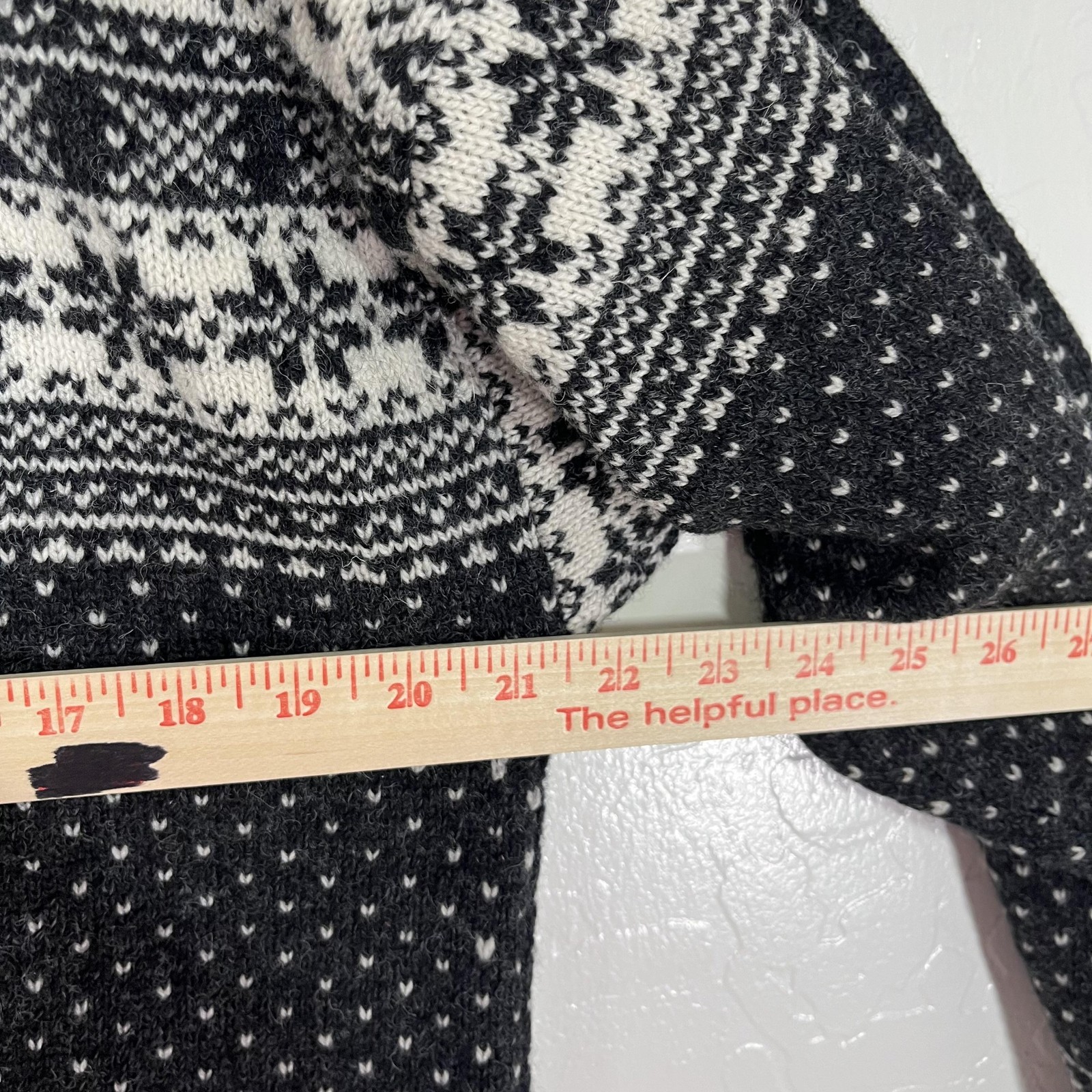 Christiania Sweater Womens Small Gray Wool Fair Isle Ski Crewneck Pullover Knit