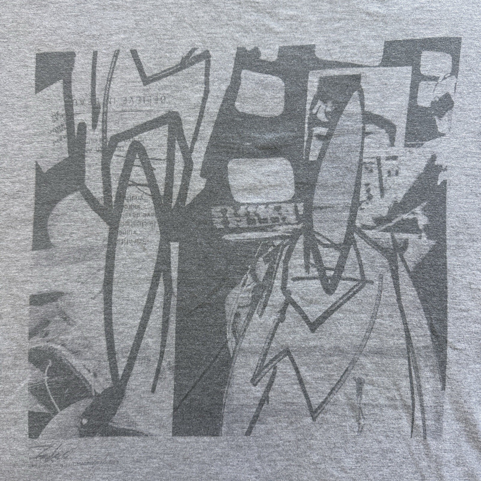 Futura Laboratories Pointman Abstract Art Tee Gray Japan Made T Shirt Official