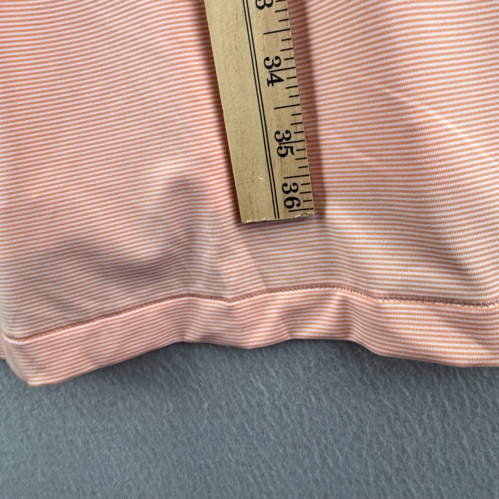 Peter Millar Summer Comfort Polo shirt Mens 3XT 3XL Tall Salmon Pink Striped